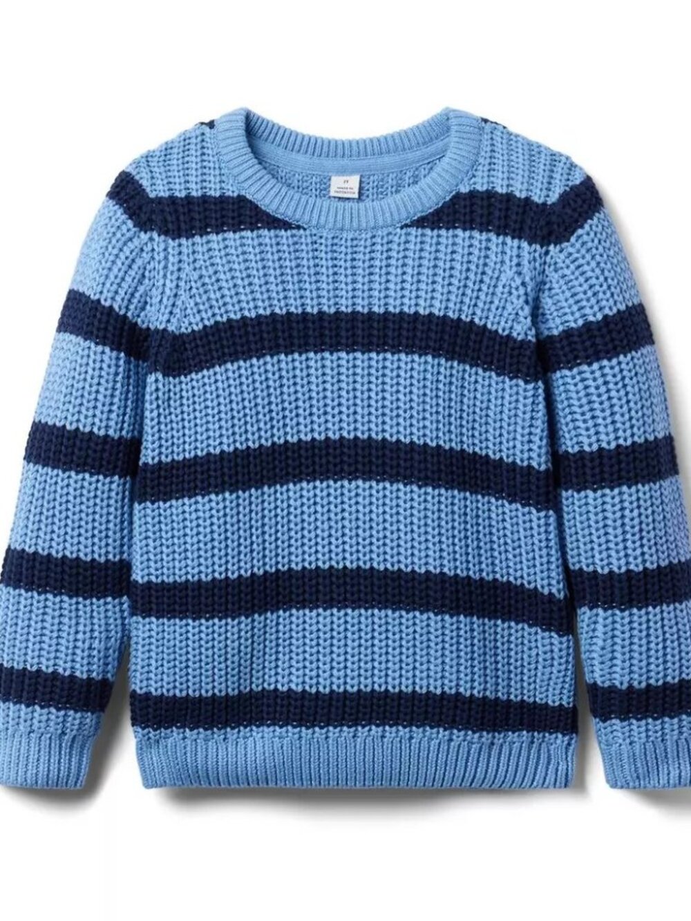 Janie & Jack The Striped Sweater in Merchant Marine Blue Cotton - Size 4
